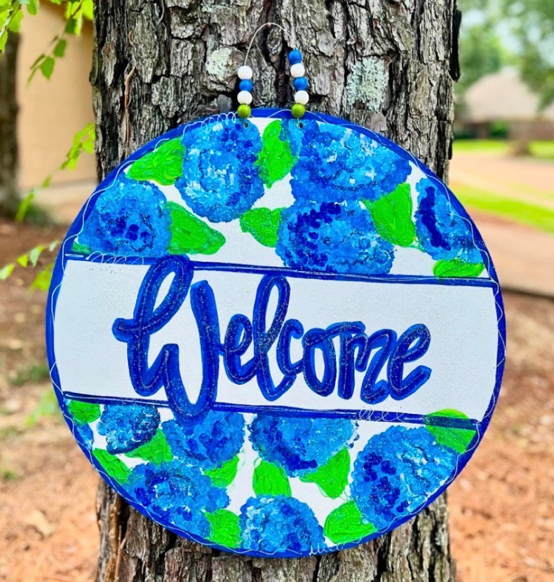 Red,White, and Blue Welcome Door Hanger  $50  6-20-26  10:00-12:00