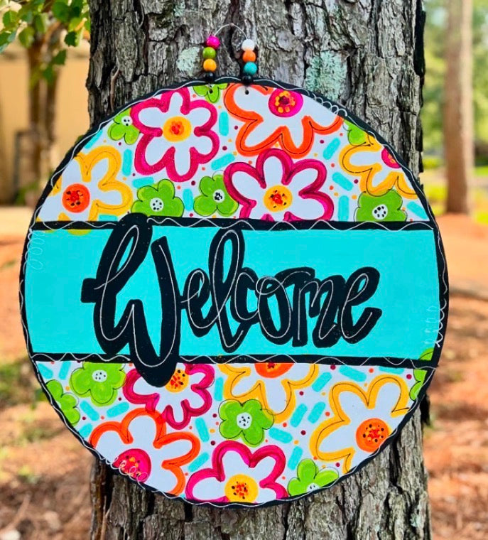 Red,White, and Blue Welcome Door Hanger  $50  6-20-26  10:00-12:00