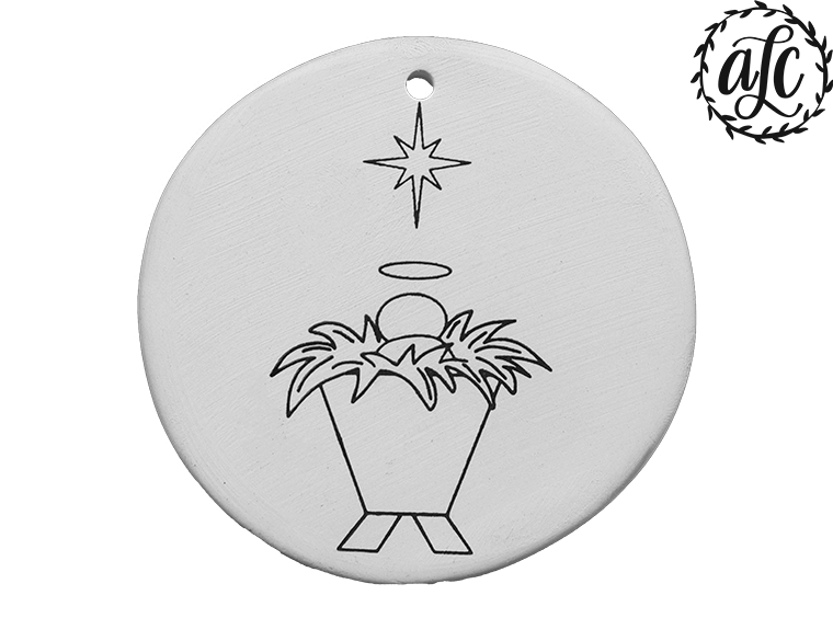 Ceramic Manger Ornament