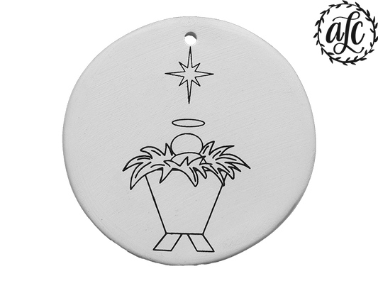 Ceramic Manger Ornament