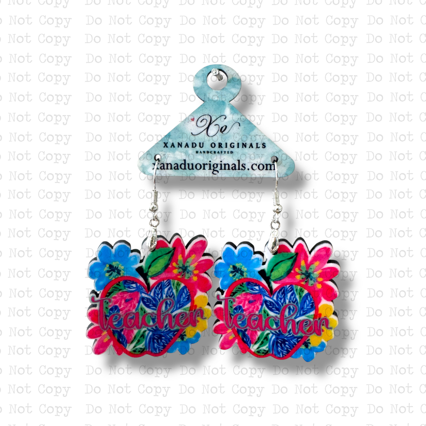 Floral Teacher Earrings