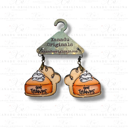Give Thanks Pumpkin Pie Earrings