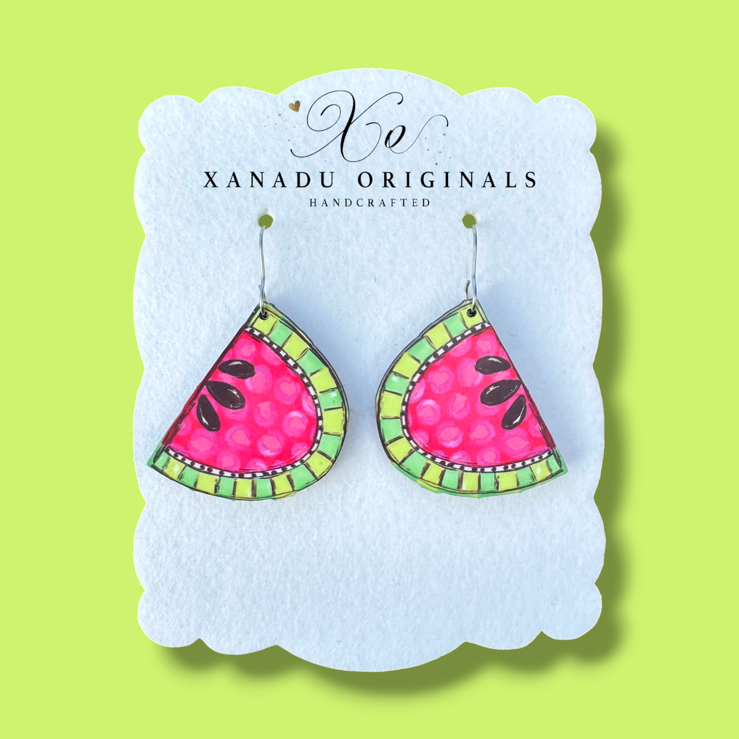 Bright Watermelon Earrings