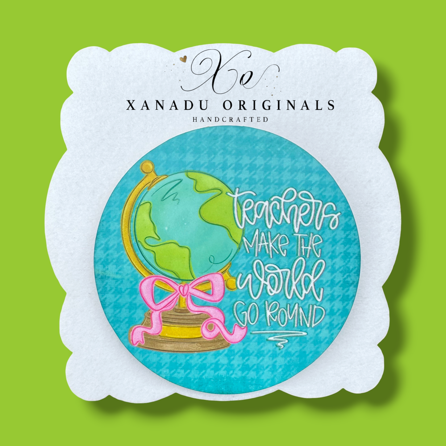 Teachers Make The World Go Round Vintage Globe Coaster