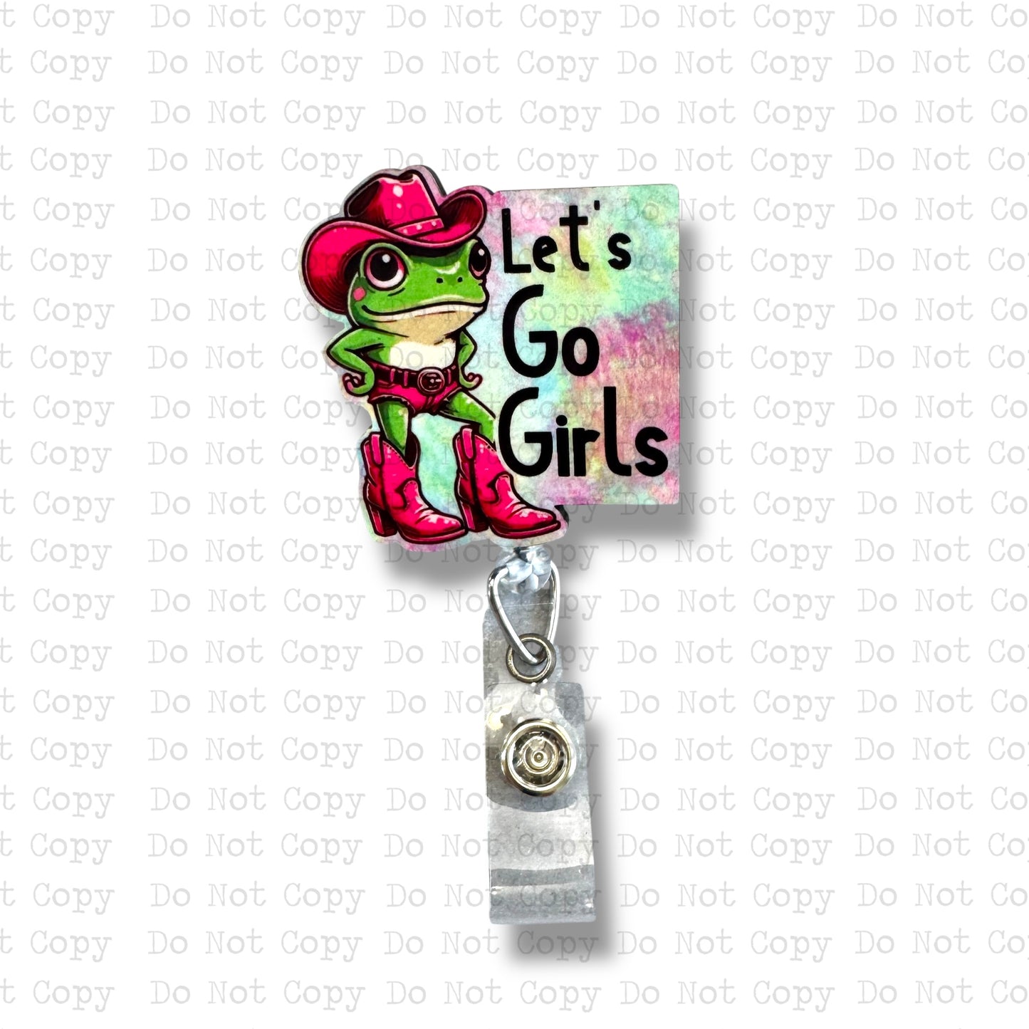 Lets Go Girls Interchangeable Badge Button with Reel Option