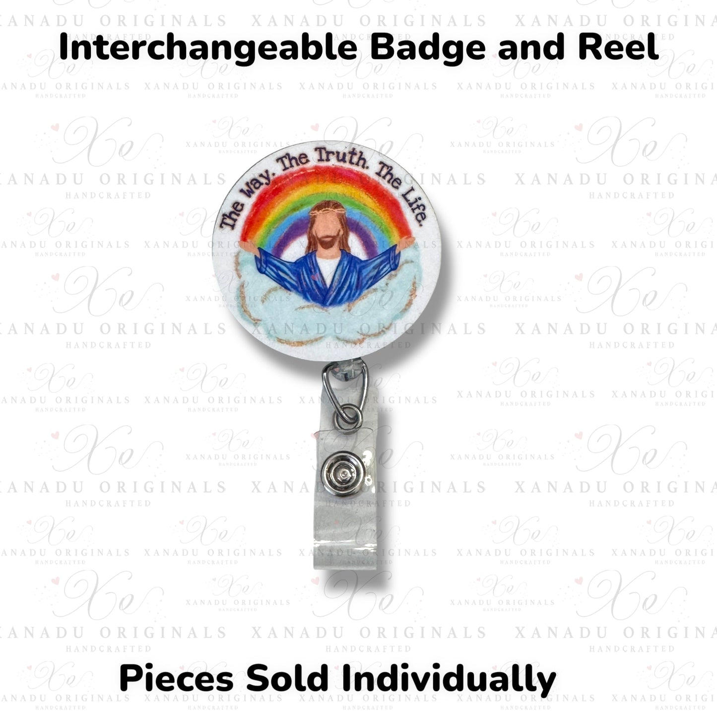 The Life The Way Interchangeable Badge Button with Reel Option
