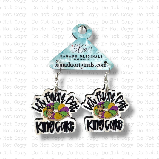 Let Them Eat King Cake Earrings