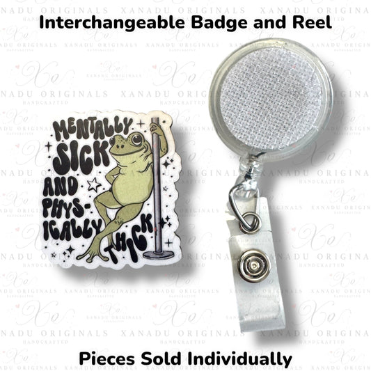 Sick and Thick Interchangeable Badge Button with Reel Option