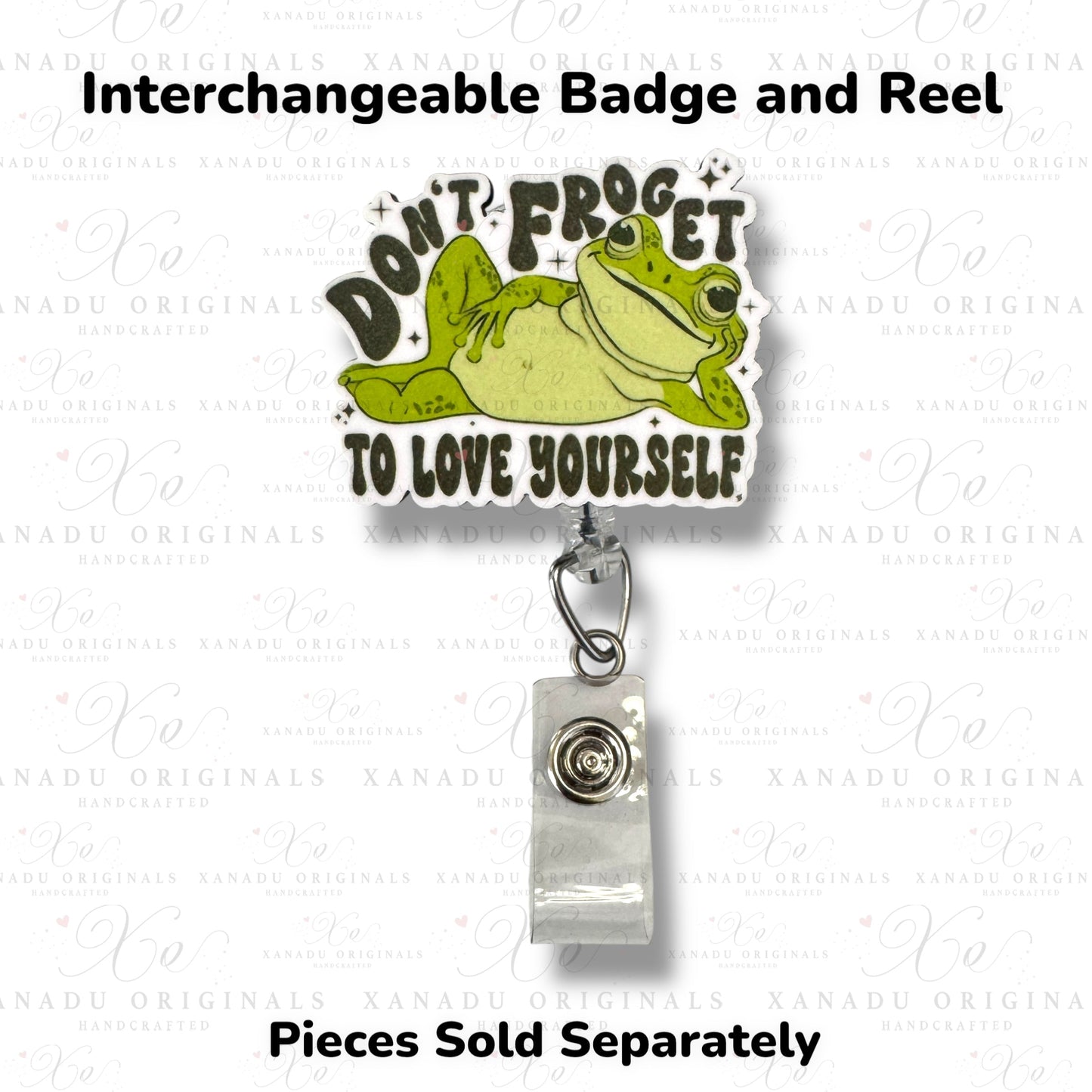 Love Yourself Interchangeable Badge Button with Reel Option