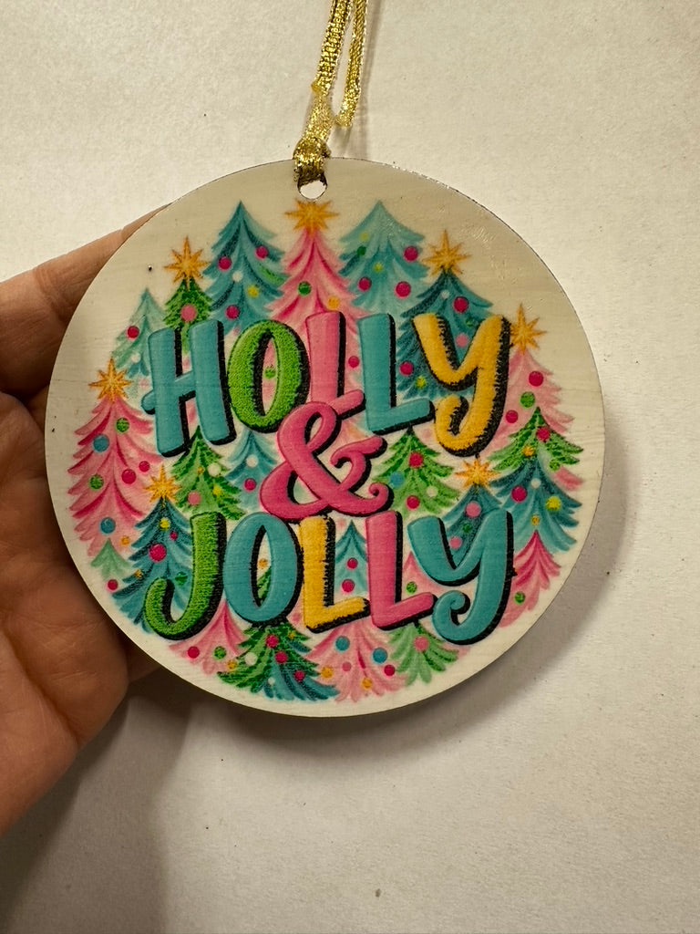 Holly & Jolly Ornament