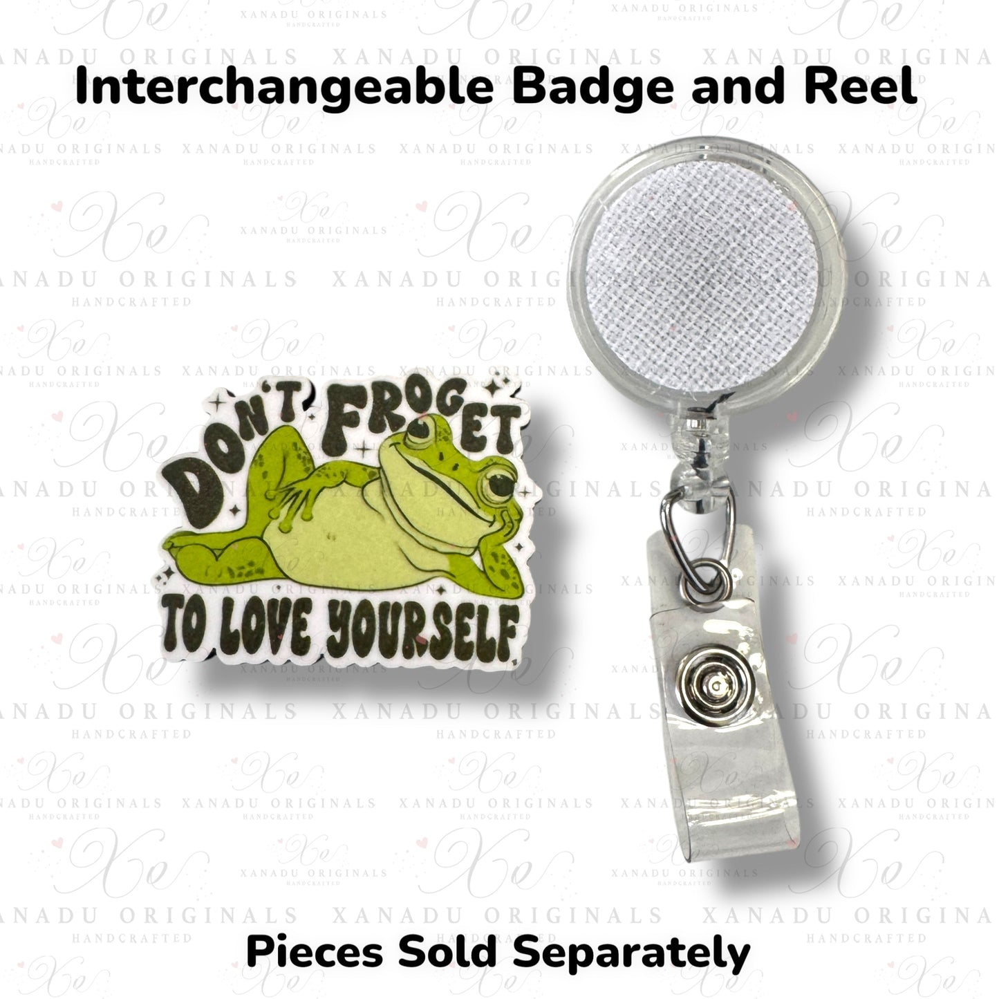 Love Yourself Interchangeable Badge Button with Reel Option