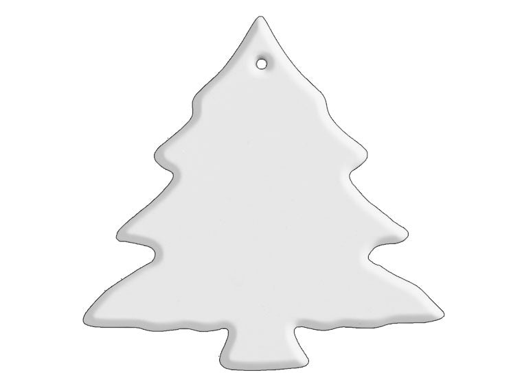 Ceramic Solid Christmas Tree Ornament