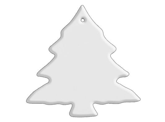 Ceramic Solid Christmas Tree Ornament