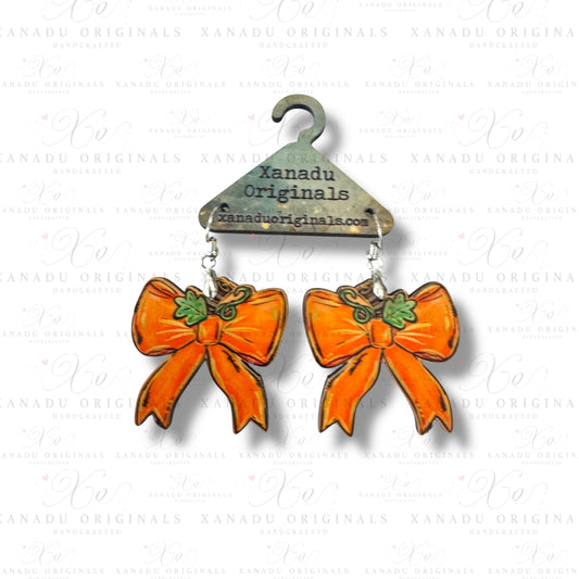 Pumpkin Bow Earrings