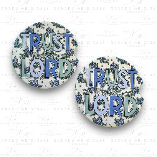 Trust In The Lord Ceramic Car Coasters - 1