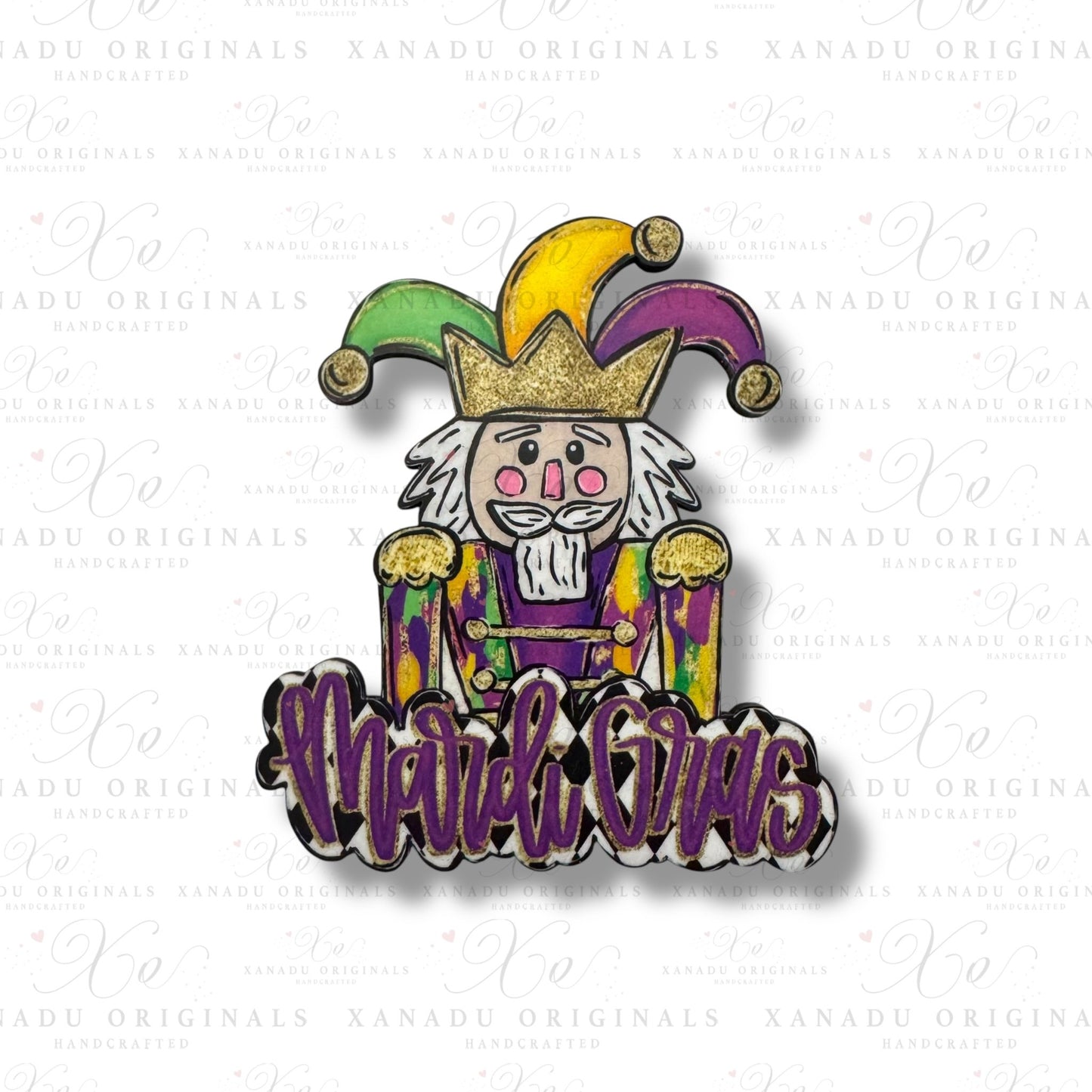 Mardi Gras Jester Nutcracker Magnet - 1