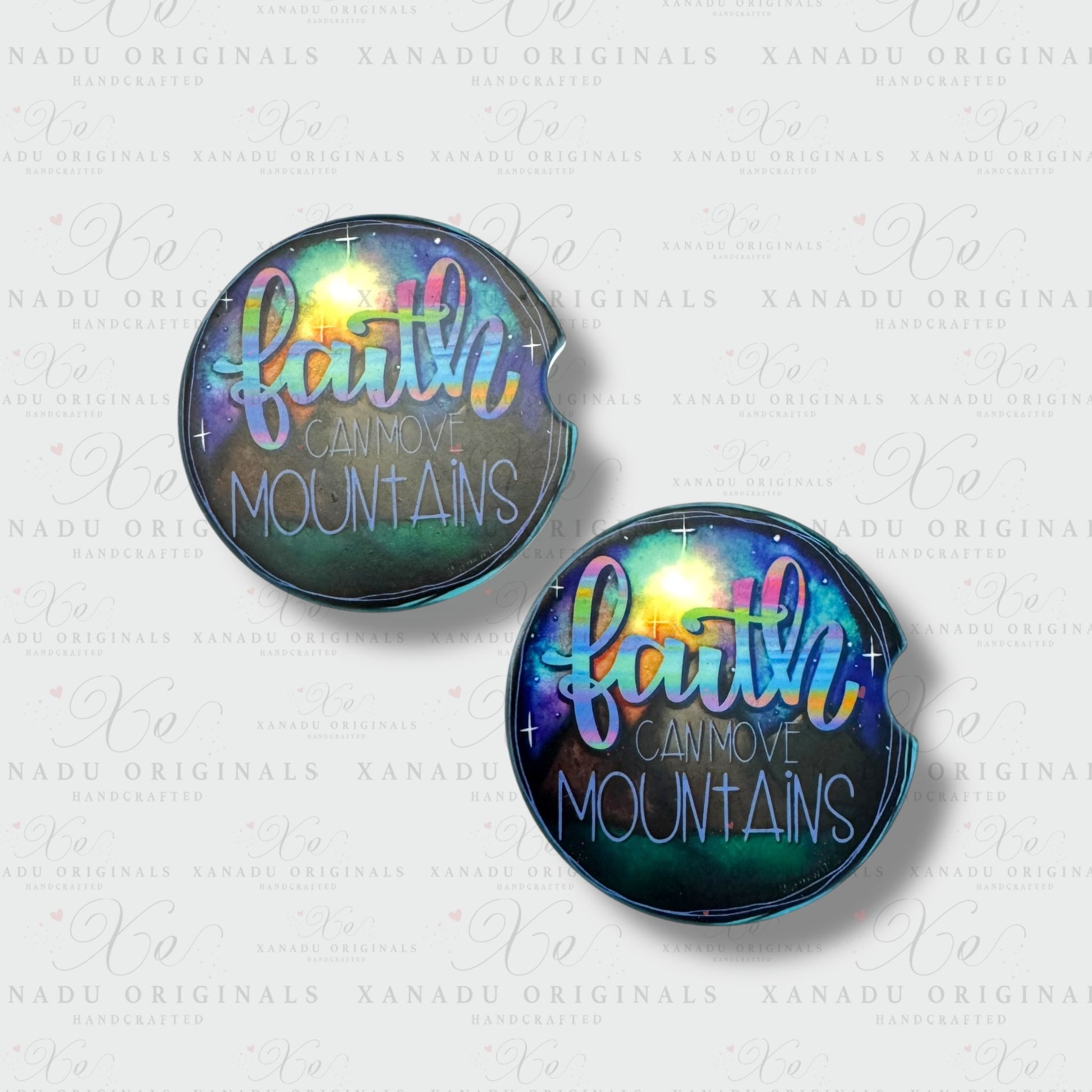 Faith Can Move Mountains Ceramic Coasters - 1