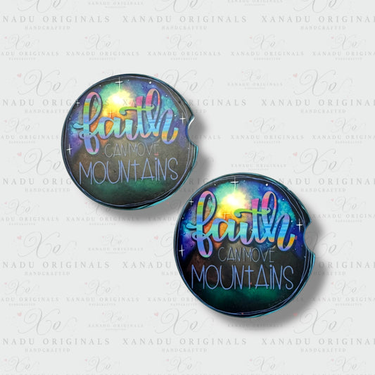 Faith Can Move Mountains Ceramic Coasters - 1