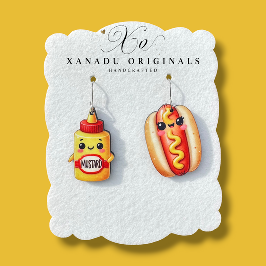 Mustard To My Hot Dog Earring