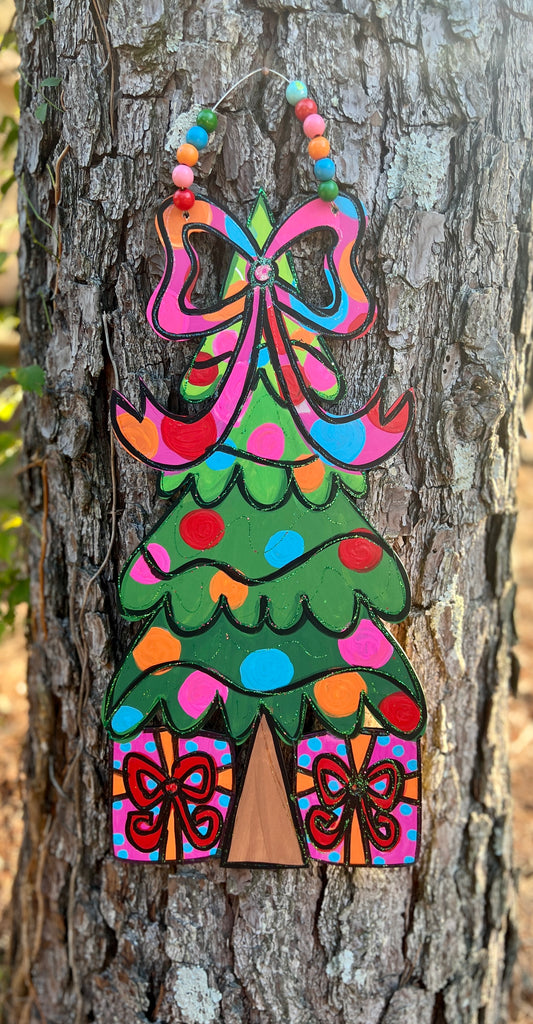 Painted Christmas Tree Door Hanger $65 11-16-24 2:00-4:00