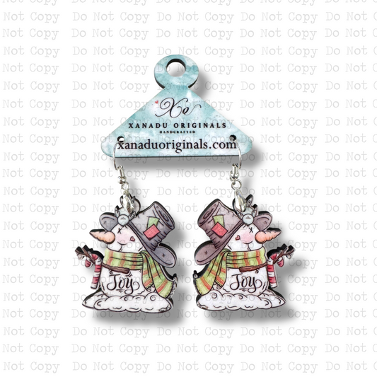 Joy Snowman Earrings