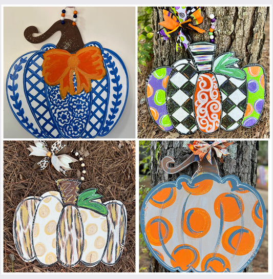 Pumpkin Door Hanger Class $50 10-4-25 2:00-4:00