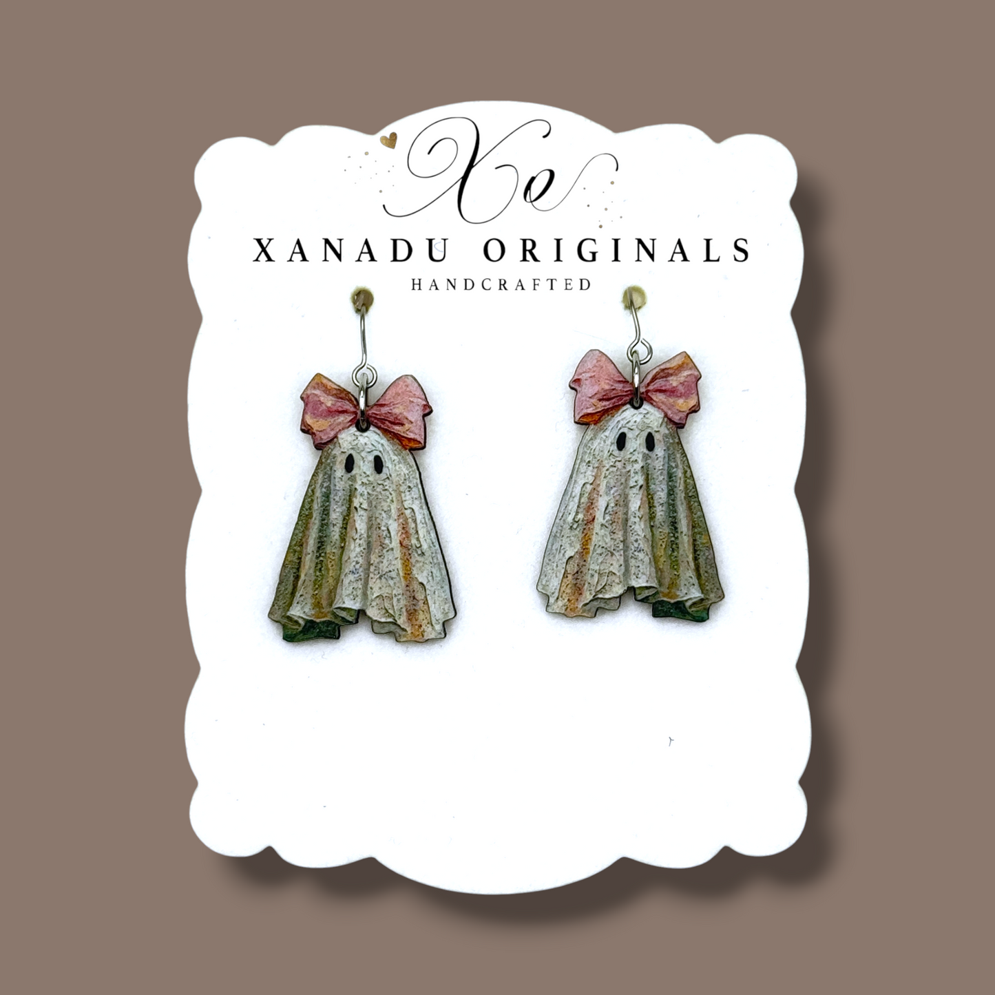 Glitter Ghost Dangle Earrings