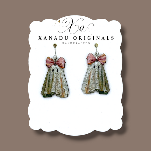 Glitter Ghost Dangle Earrings