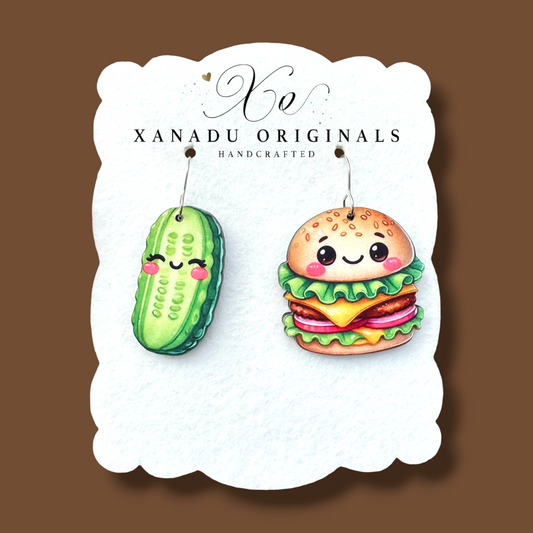 Pickle To My Burger Earring