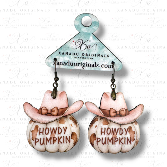 Howdy Pumpkin Earrings