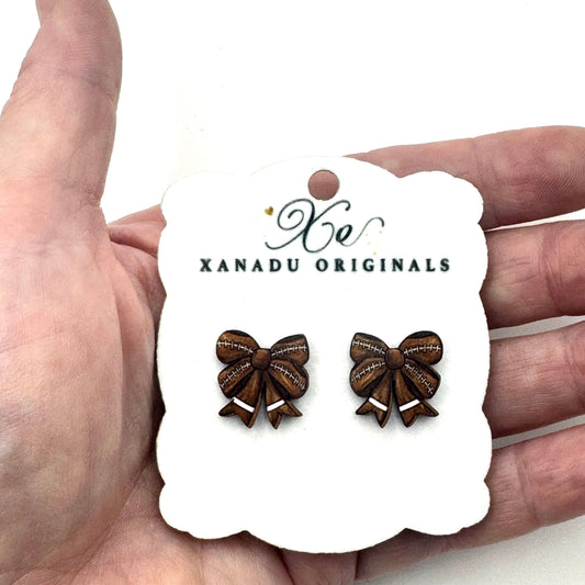 STUD Football School Spirit Bow With Post