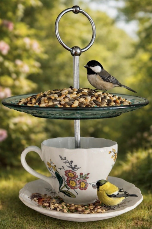 Vintage China Tiered Birdfeeder Class $45 5-19-26 6:00-8:00