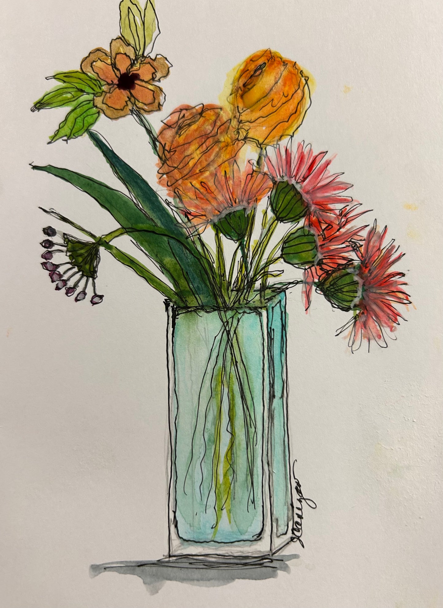 Floral Watercolor Class $45 8-31-26 6:00-8:00