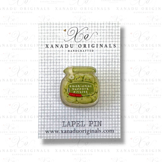 Emotional Support Pickles Lapel Pin