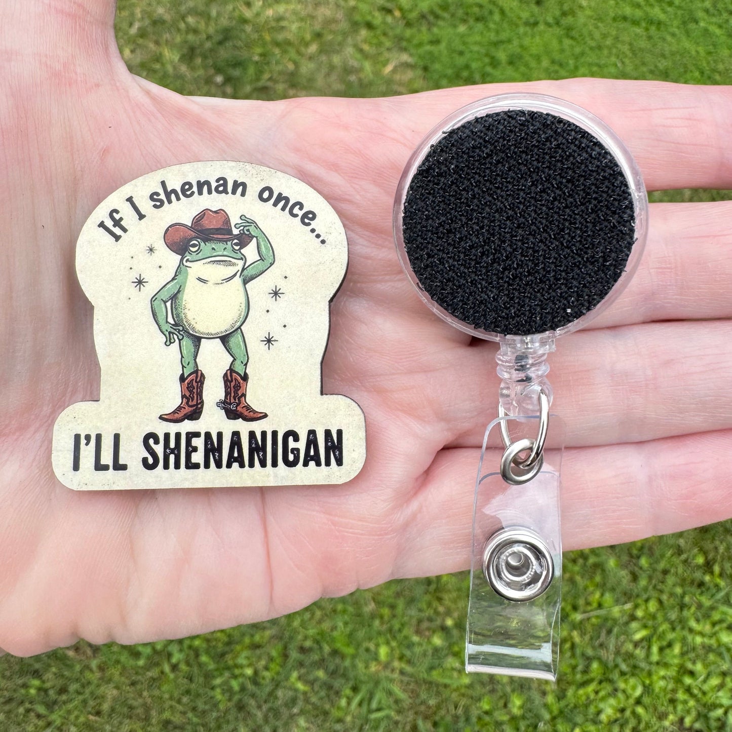 Shenan Once Interchangeable Badge Button with Reel Option