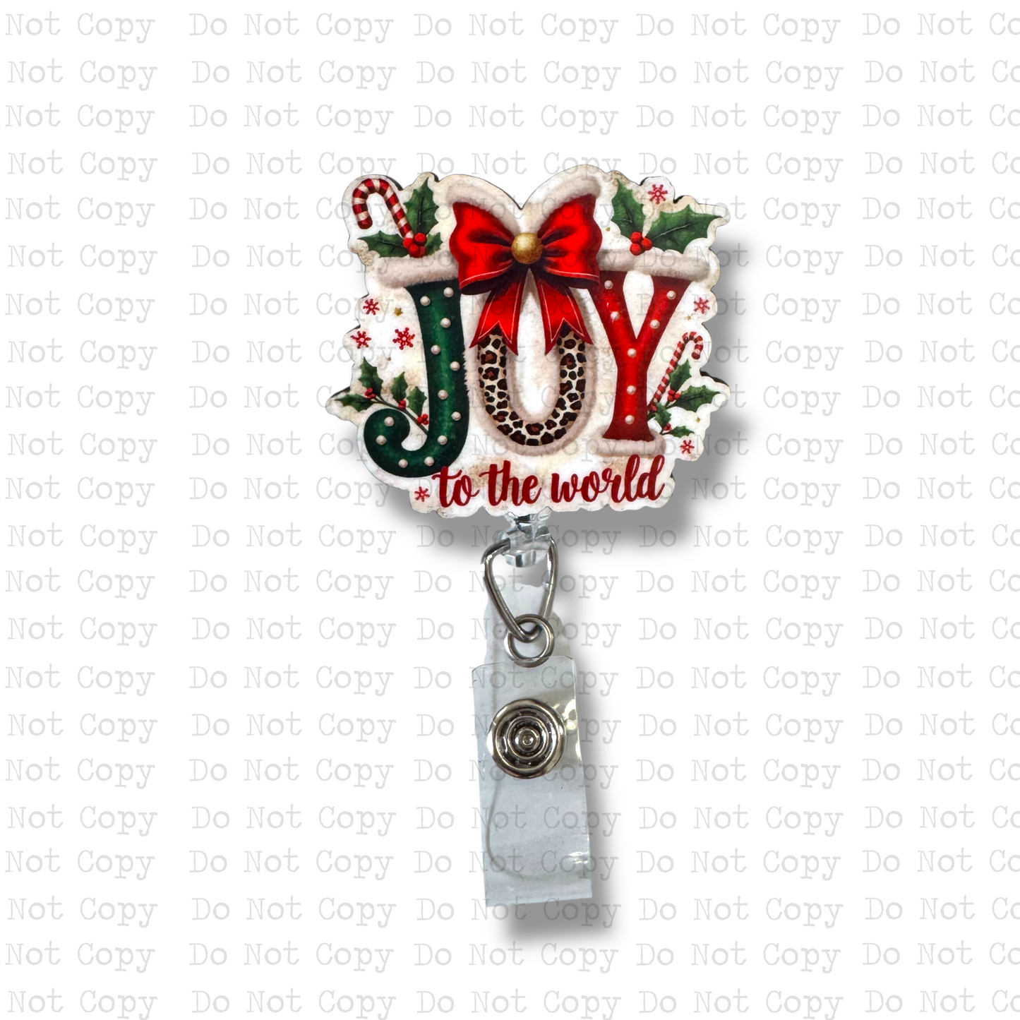 Joy To The World Interchangeable Badge Button with Reel Option
