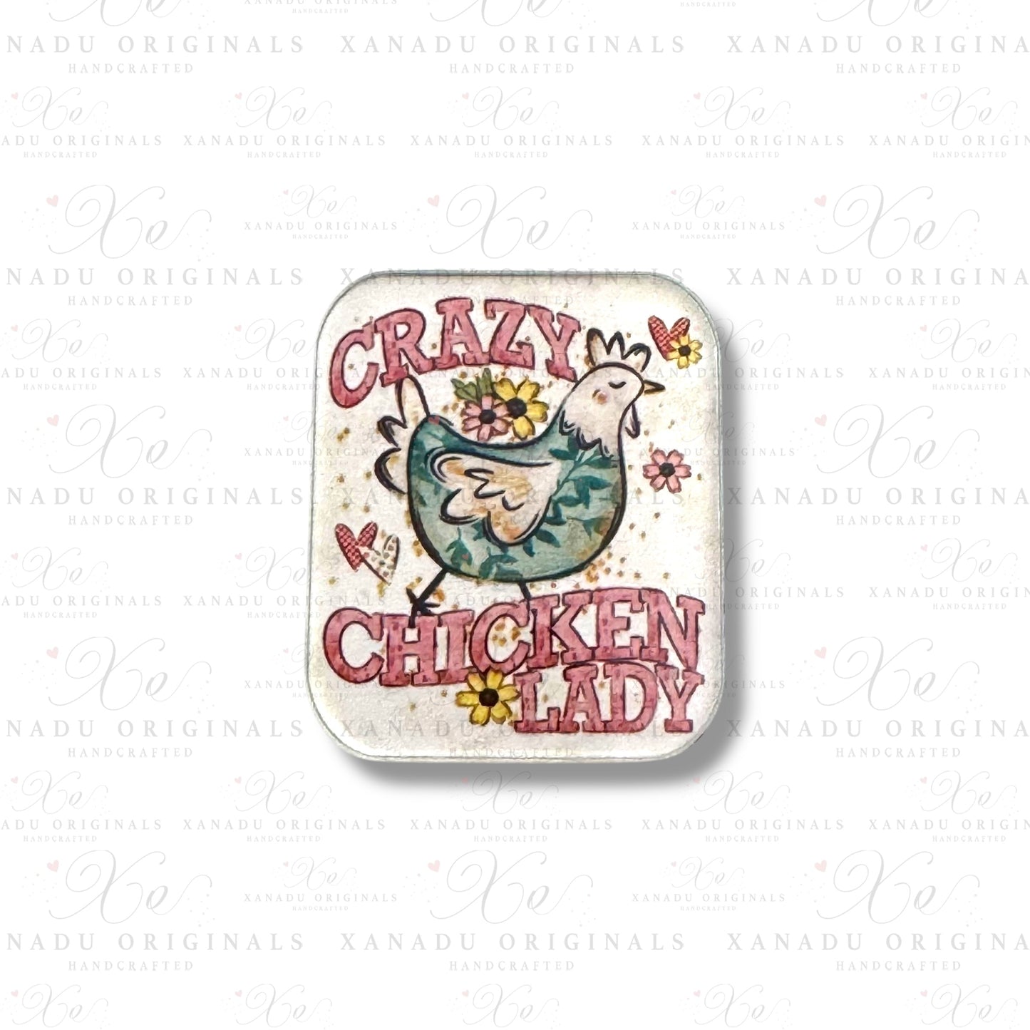 Crazy Chicken Lady Retractable Badge Reel