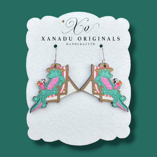 Gator Five O'Clock Somewhere Dangle Earrings