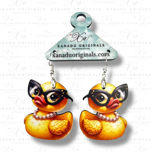 Pearly Duck Earrings