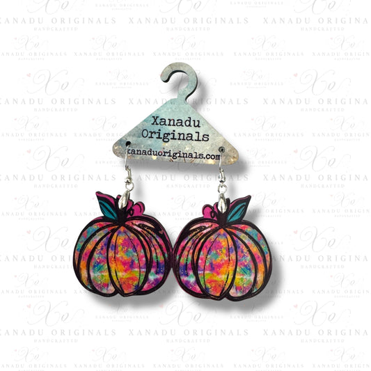 Pink Pumpkin Earrings