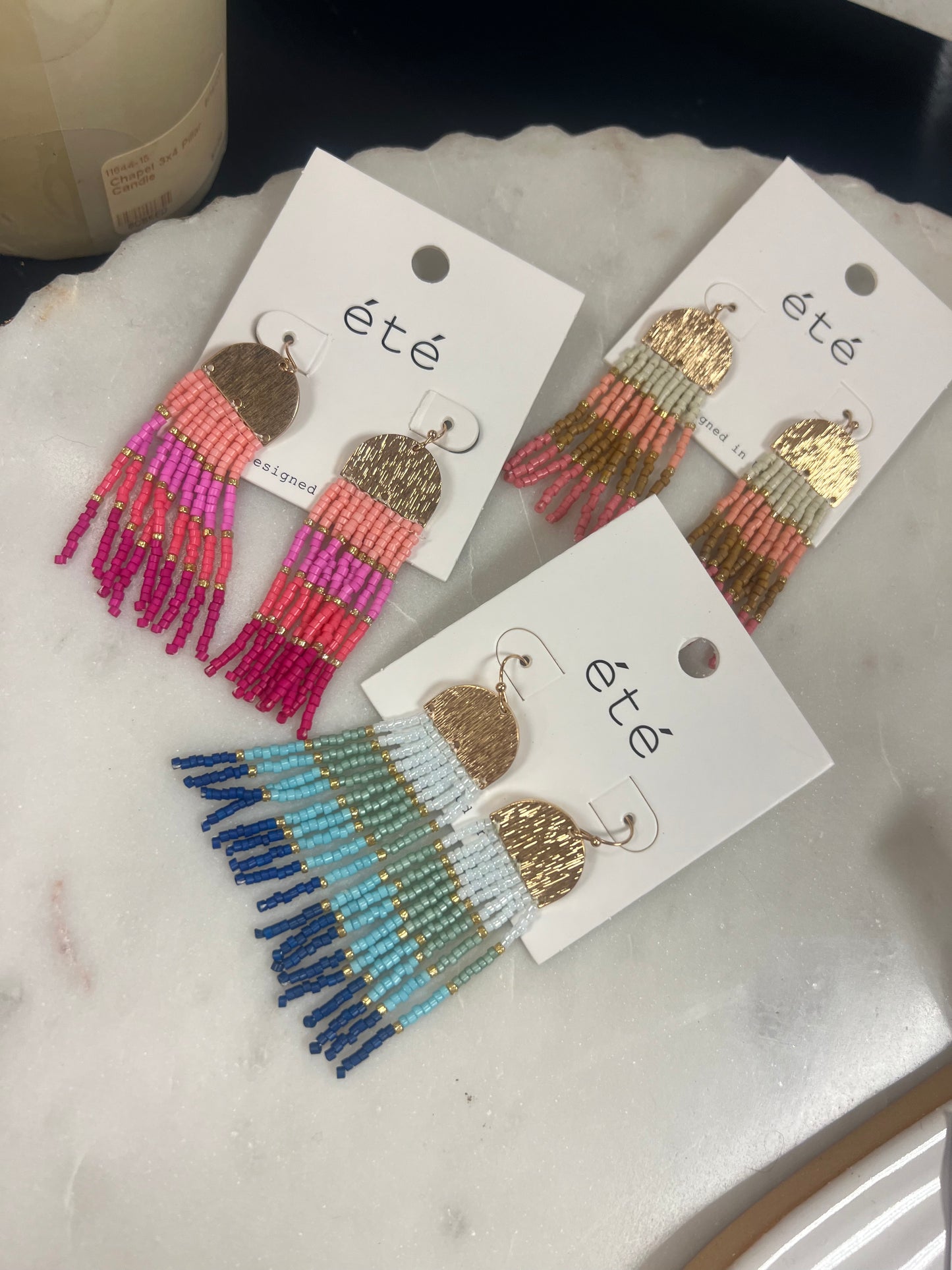 Gold Accent Fringe Earring