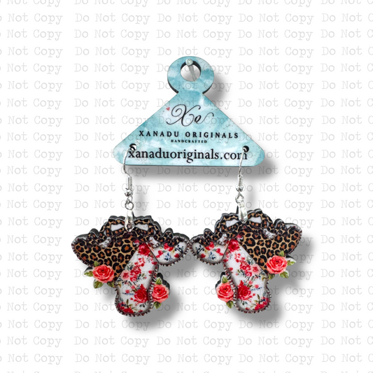 Rosie Leopard Cow Earrings