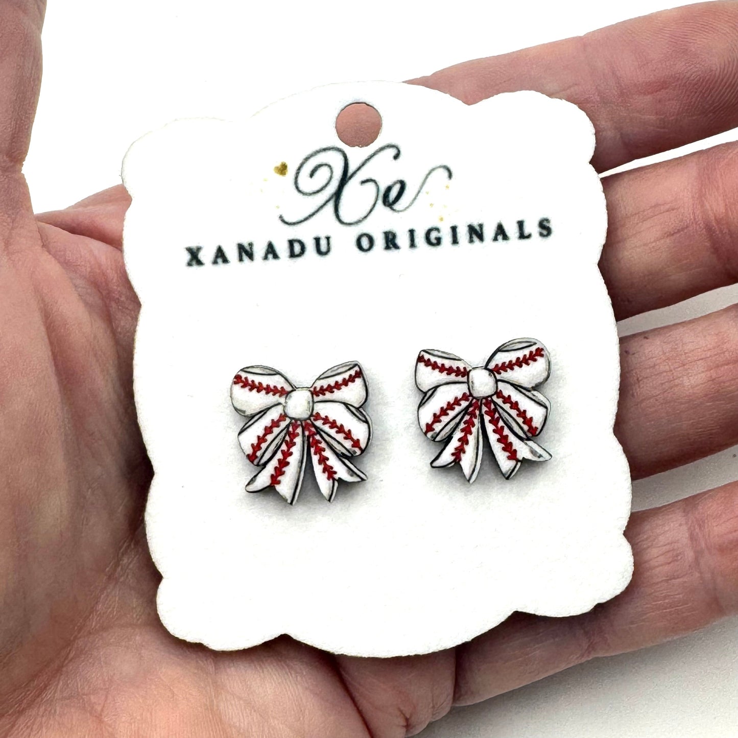 STUD Baseball School Spirit Bow With Post