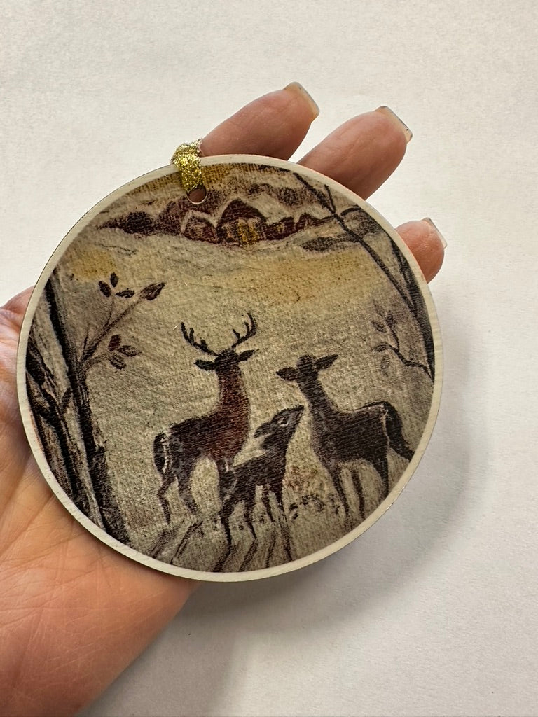 Deer in Snow Ornament