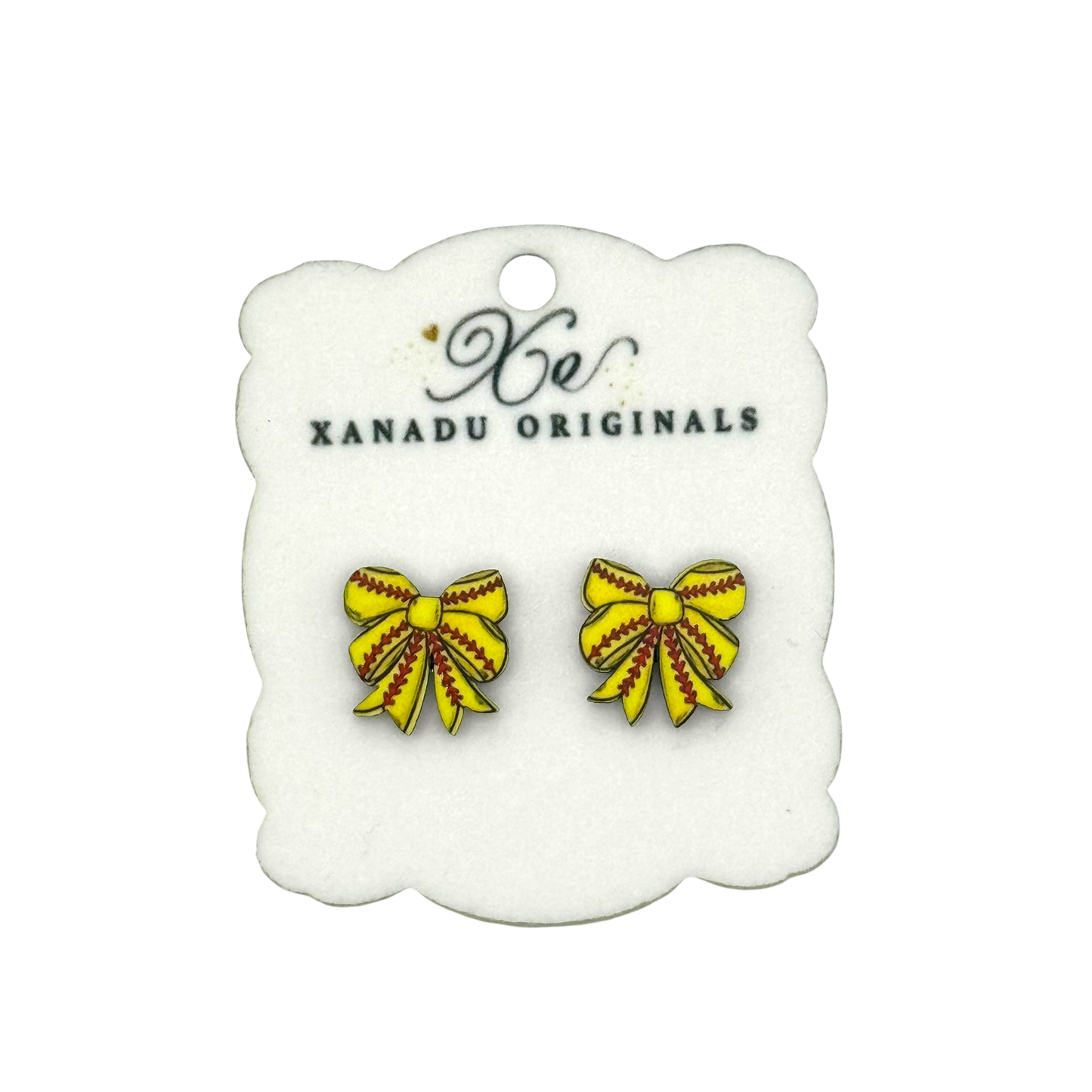 STUD Softball School Spirit Bow With Post