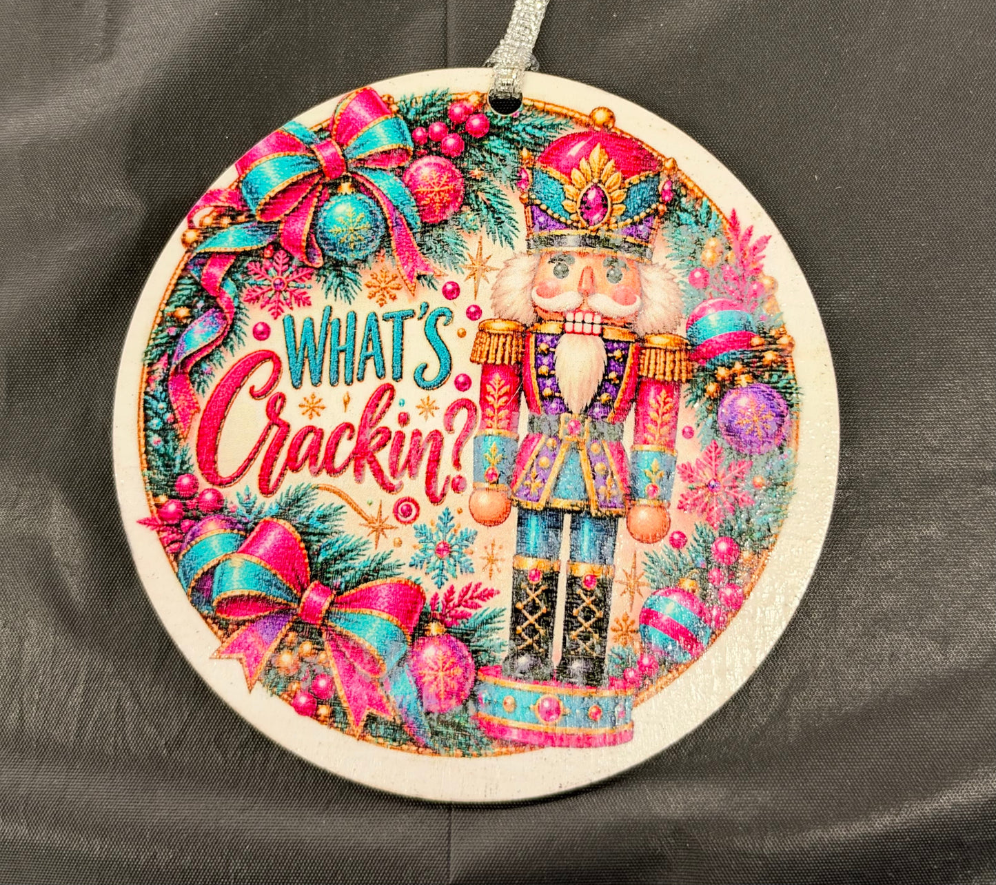 What's Crackin Pink Nutcracker Ornament