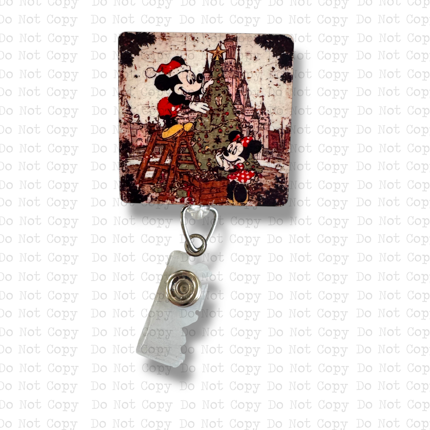 Magic Christmas Ears Interchangeable Badge Button with Reel Option