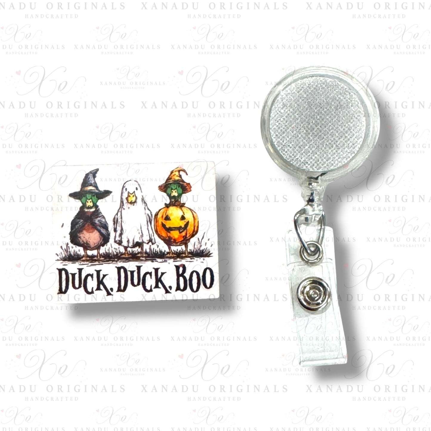 Duck Duck Boo Interchangeable Badge Button with Reel Option