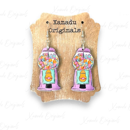 Candy Heart Gumball Earrings