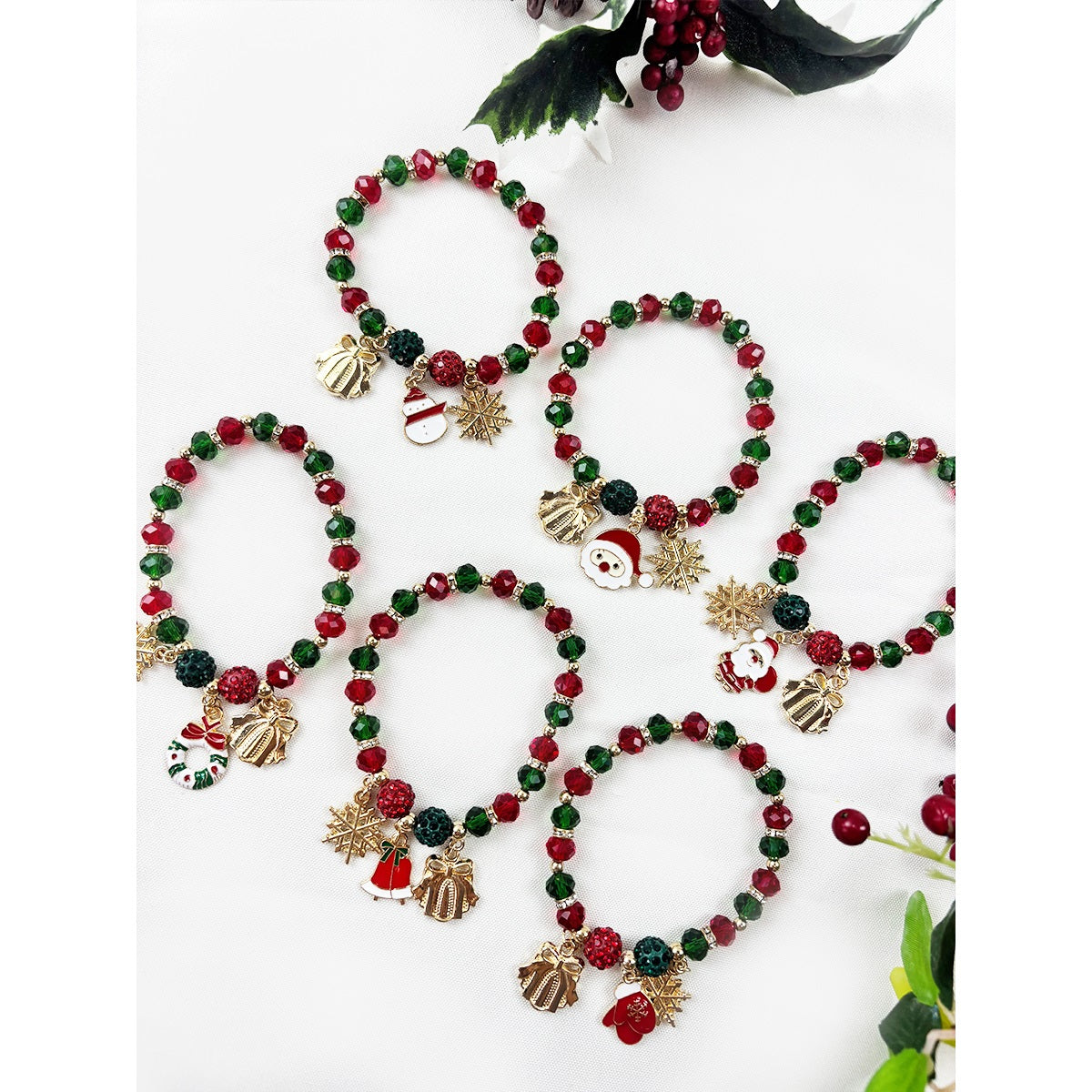 Christmas Red & Green Bracelets